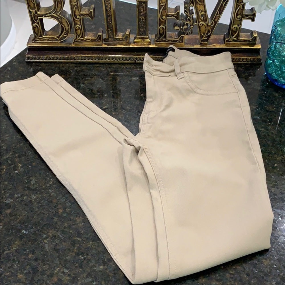 Khaki stretch slim fit